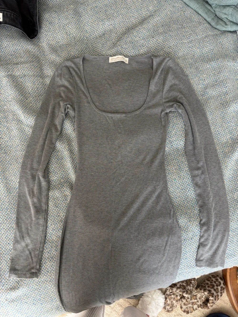 Abercrombie & Fitch Gray Long Sleeve Lounge Dress XS